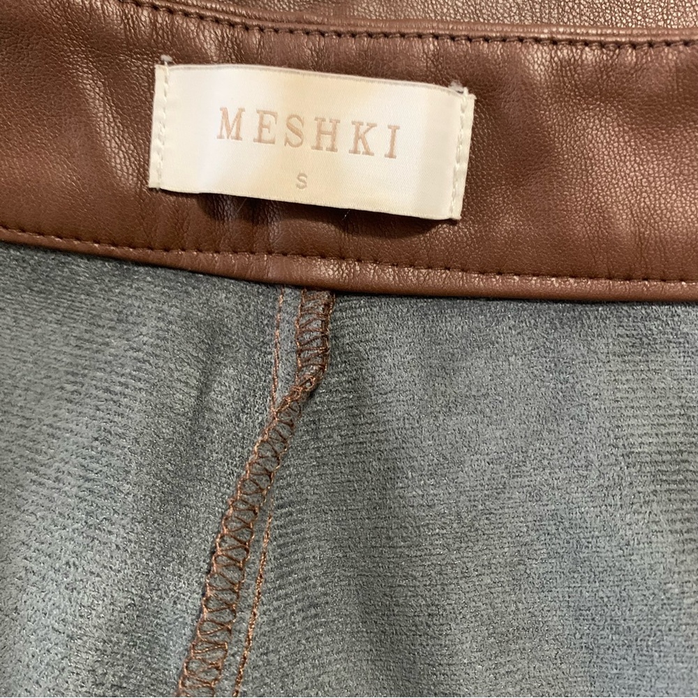 Meshki Tyra Faux Leather Pants in brown Size Small #leather pant - Picture 7 of 8